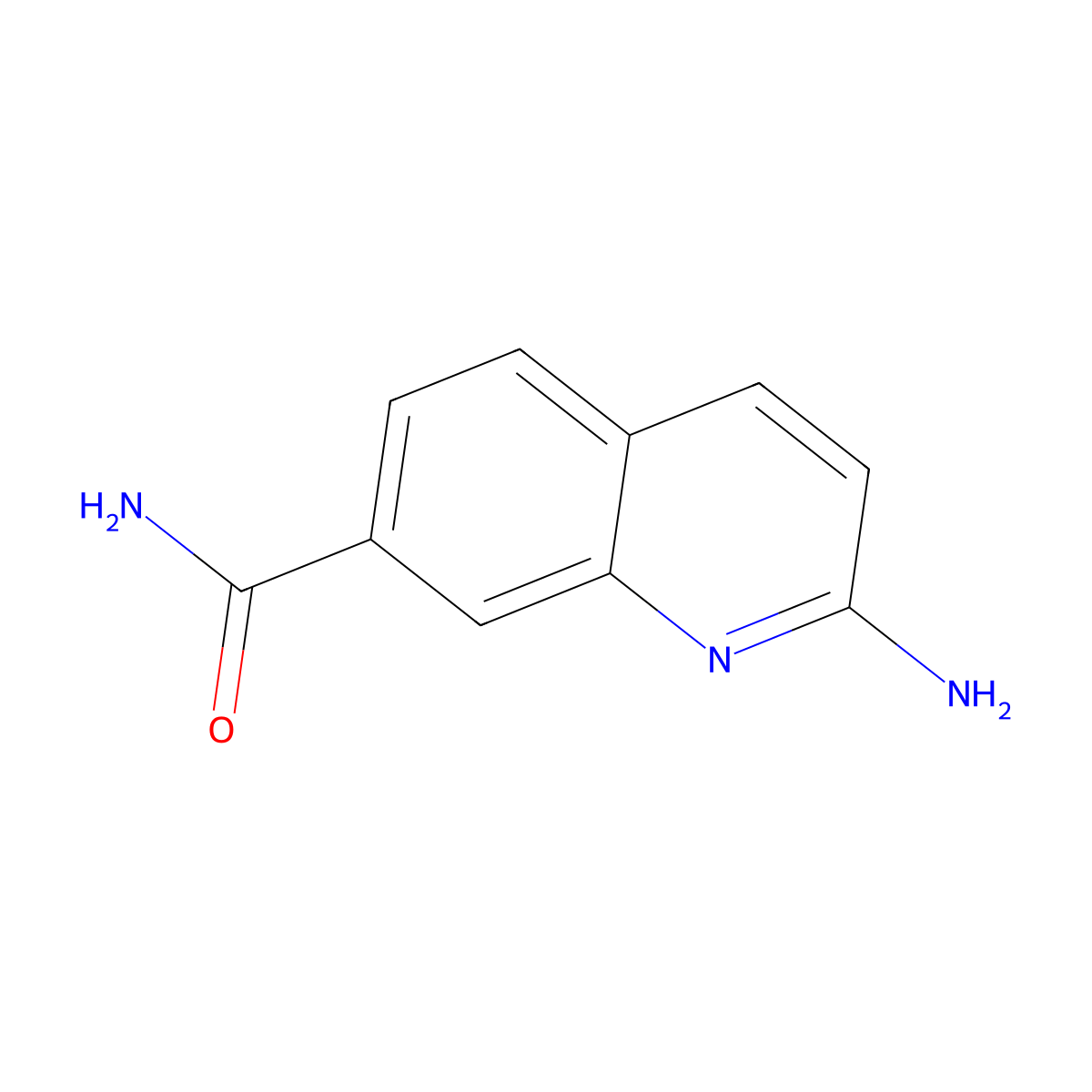 2-Aminoquinoline-7-carboxamide molecular structure, CAS 2919961-80-9