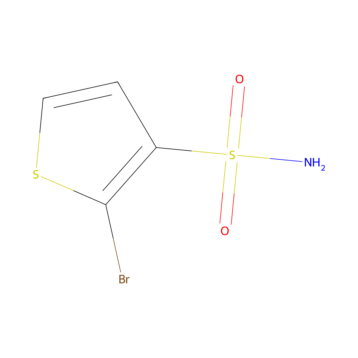 2-Bromothiophene-3-sulfonamide molecular structure, CAS 2919961-81-0