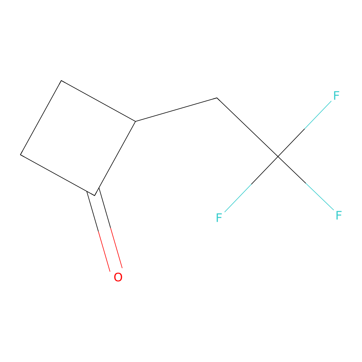 2-(2,2,2-Trifluoroethyl)cyclobutan-1-one molecular structure, CAS 2919961-82-1