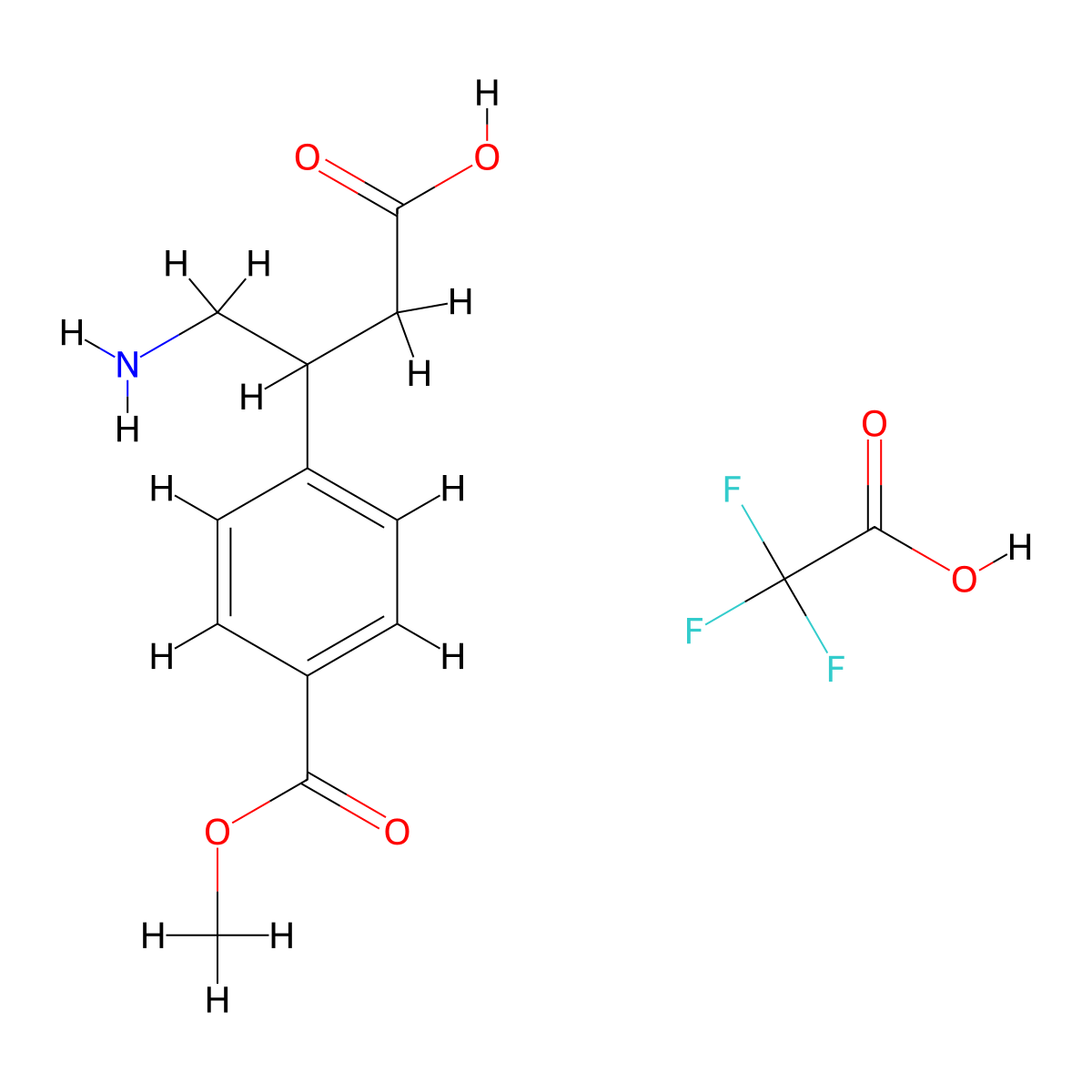 4-Amino-3-[4-(methoxycarbonyl)phenyl]butanoicacid,trifluoroaceticacid molecular structure, CAS 2919961-83-2