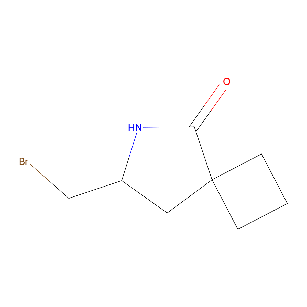 7-(Bromomethyl)-6-azaspiro[3.4]octan-5-one molecular structure, CAS 2919961-84-3