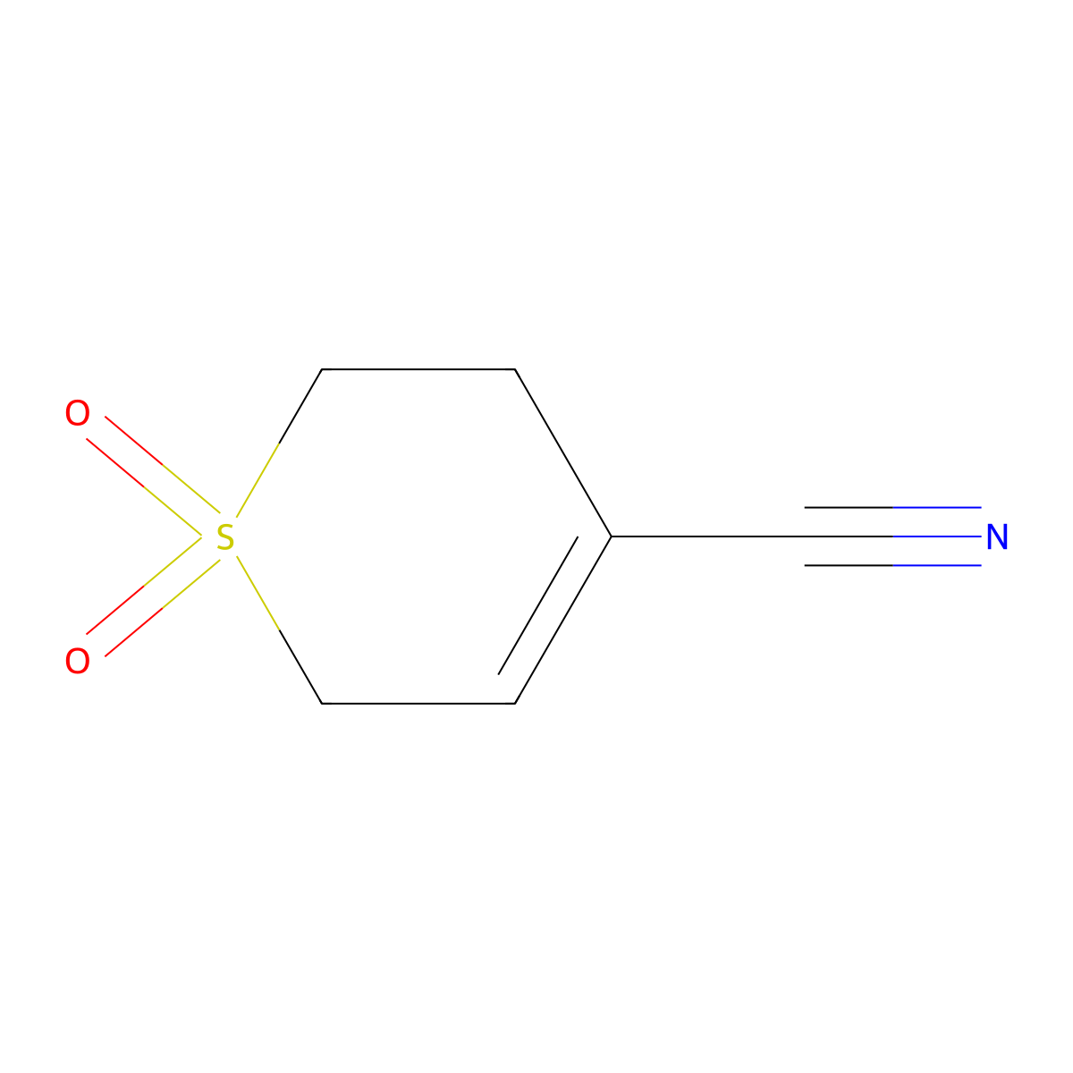 1,1-dioxo-3,6-dihydro-2H-1lambda6-thiopyran-4-carbonitrile molecular structure, CAS 2919961-85-4