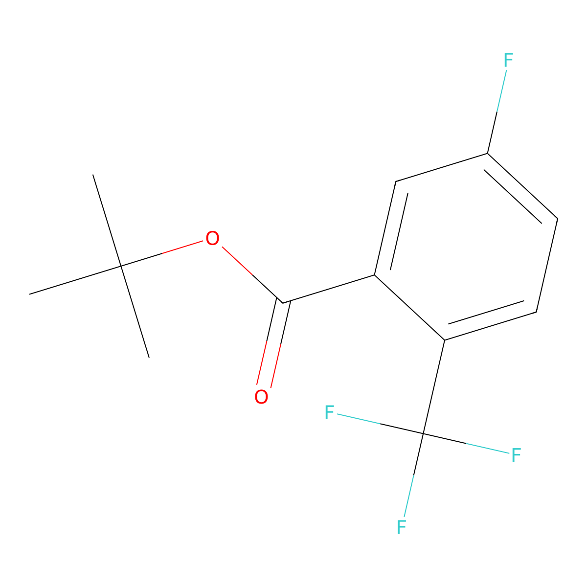Tert-butyl 5-fluoro-2-(trifluoromethyl)benzoate molecular structure, CAS 2919961-88-7