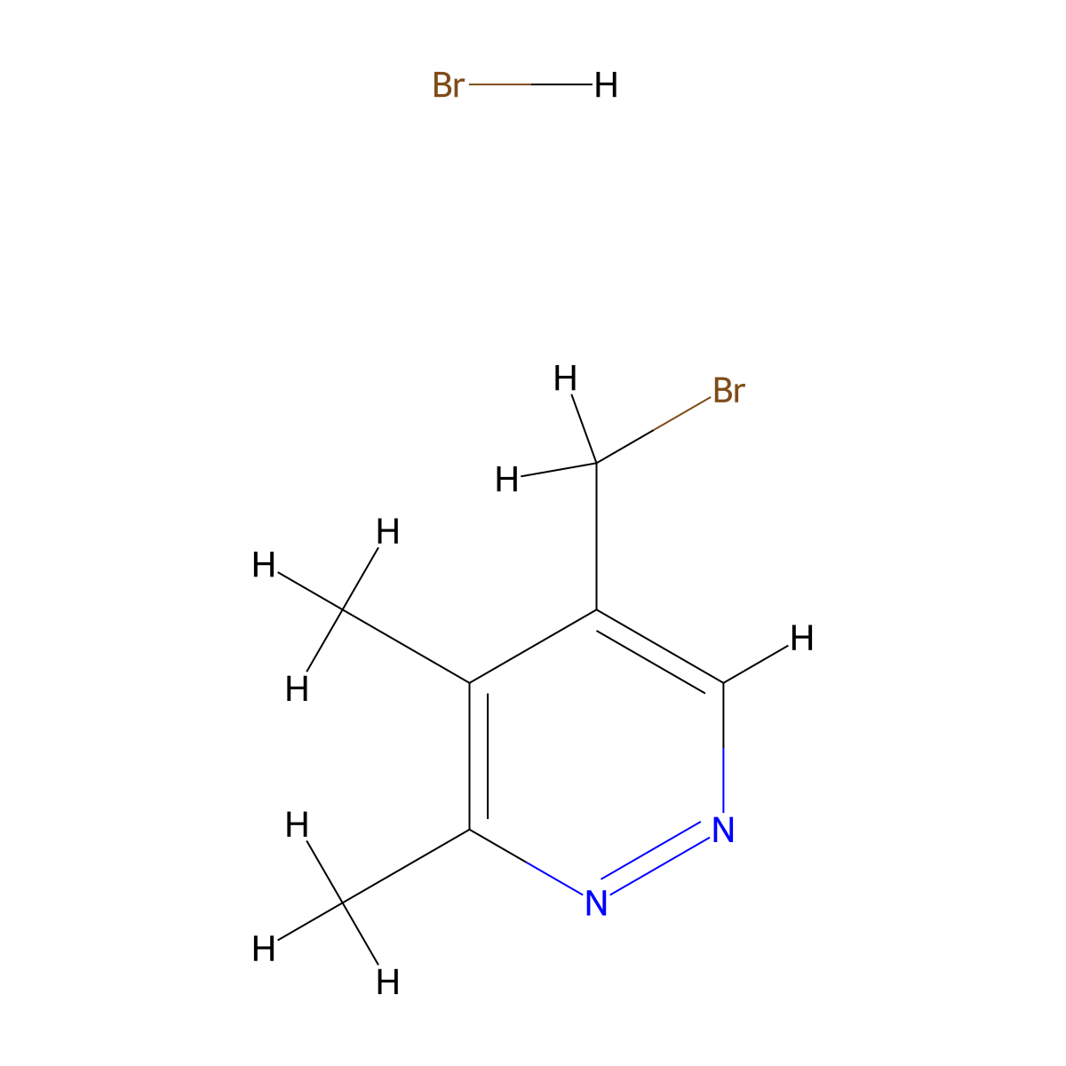 5-(Bromomethyl)-3,4-dimethylpyridazine hydrobromide molecular structure, CAS 2919961-90-1