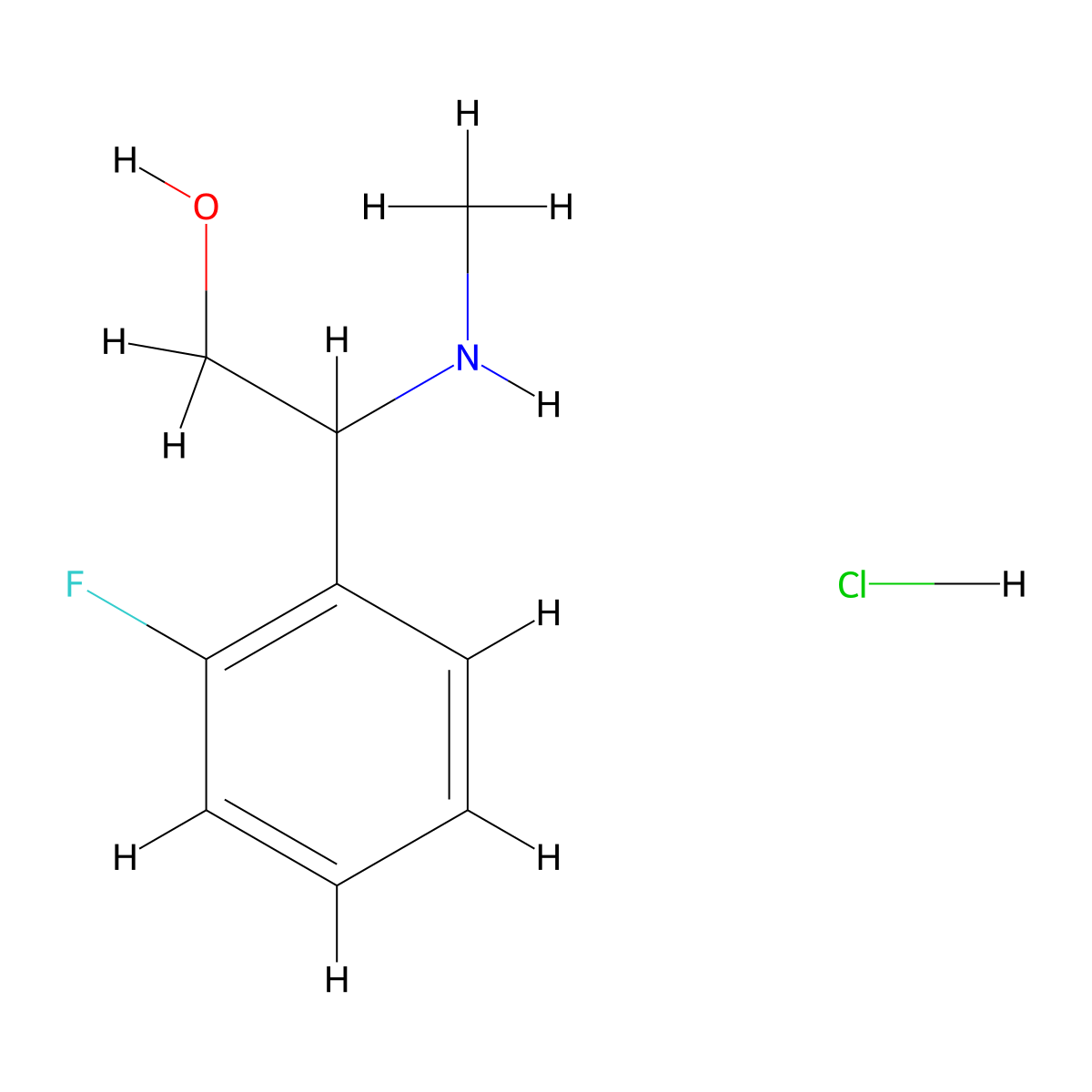 2-(2-Fluorophenyl)-2-(methylamino)ethan-1-ol hydrochloride molecular structure, CAS 2919961-96-7