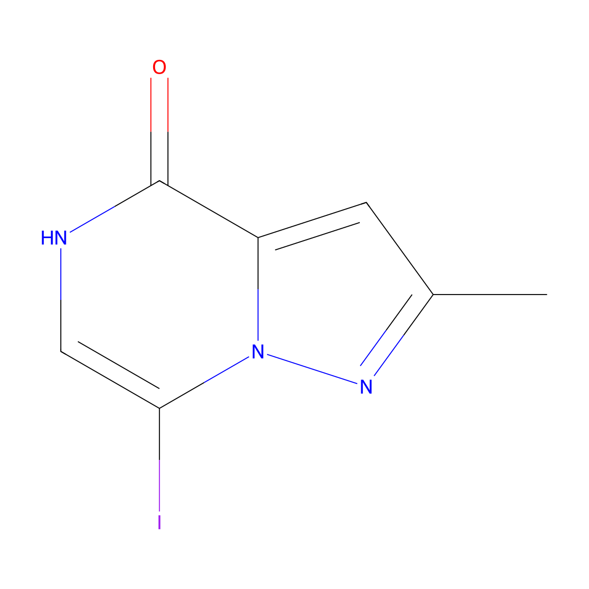 7-iodo-2-methyl-4H,5H-pyrazolo[1,5-a]pyrazin-4-one molecular structure, CAS 2919962-00-6