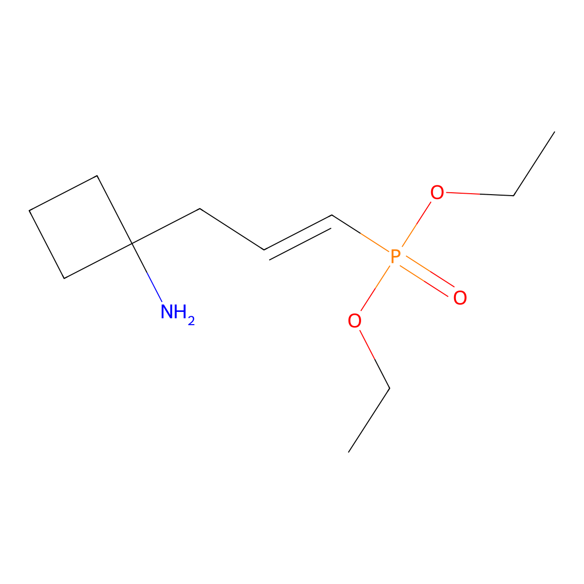 diethyl [(1E)-3-(1-aminocyclobutyl)prop-1-en-1-yl]phosphonate molecular structure, CAS 2919971-10-9