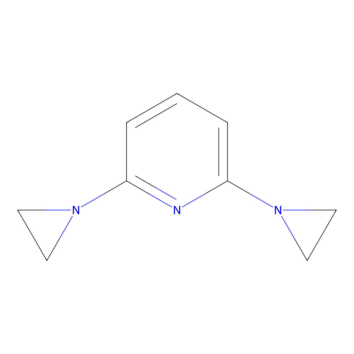 Pyridine, 2,6-bis(1-aziridinyl)- molecular structure, CAS 29200-99-5