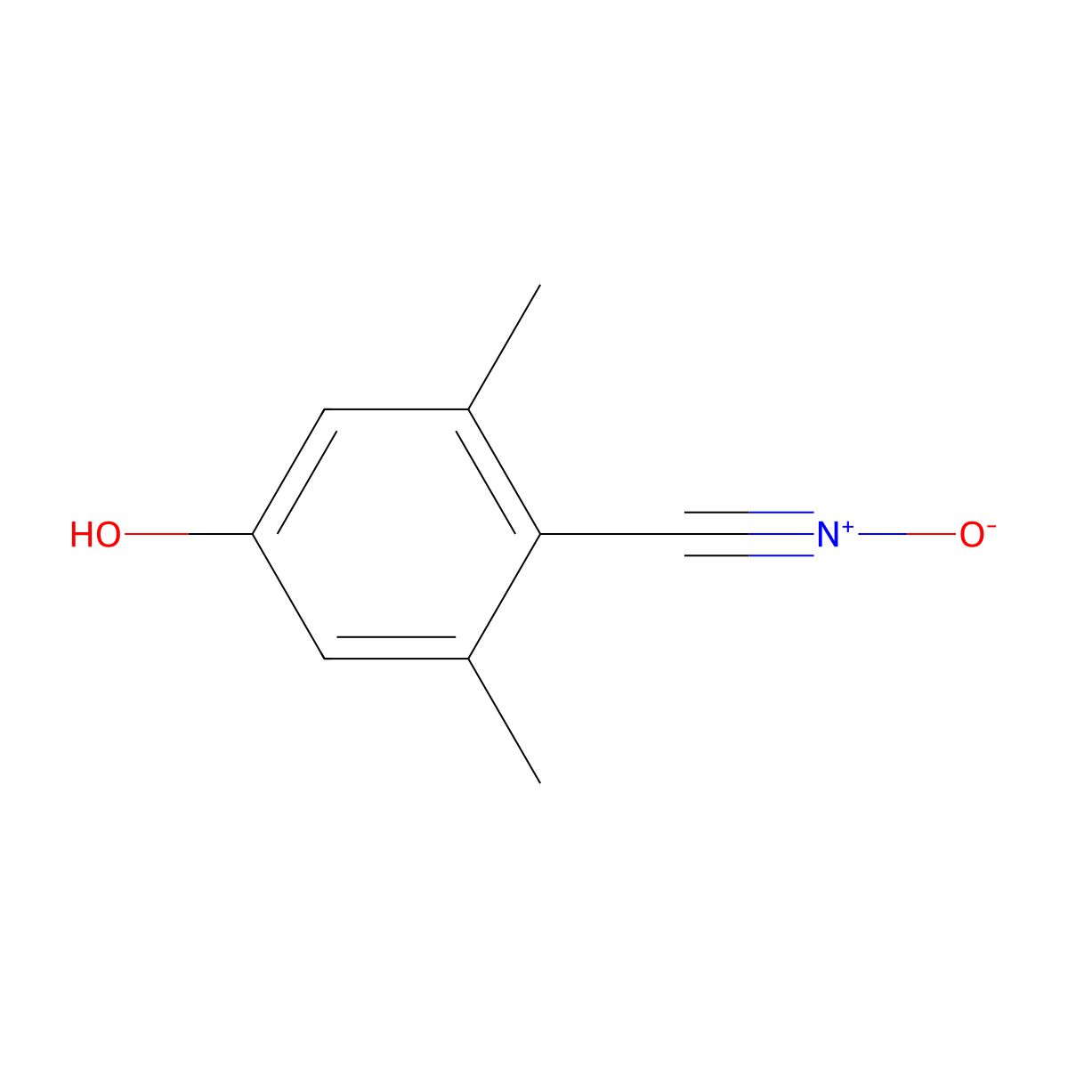3,5-Dimethyl-4-(2-oxido-1-cyano)-phenol molecular structure, CAS 2920040-00-0