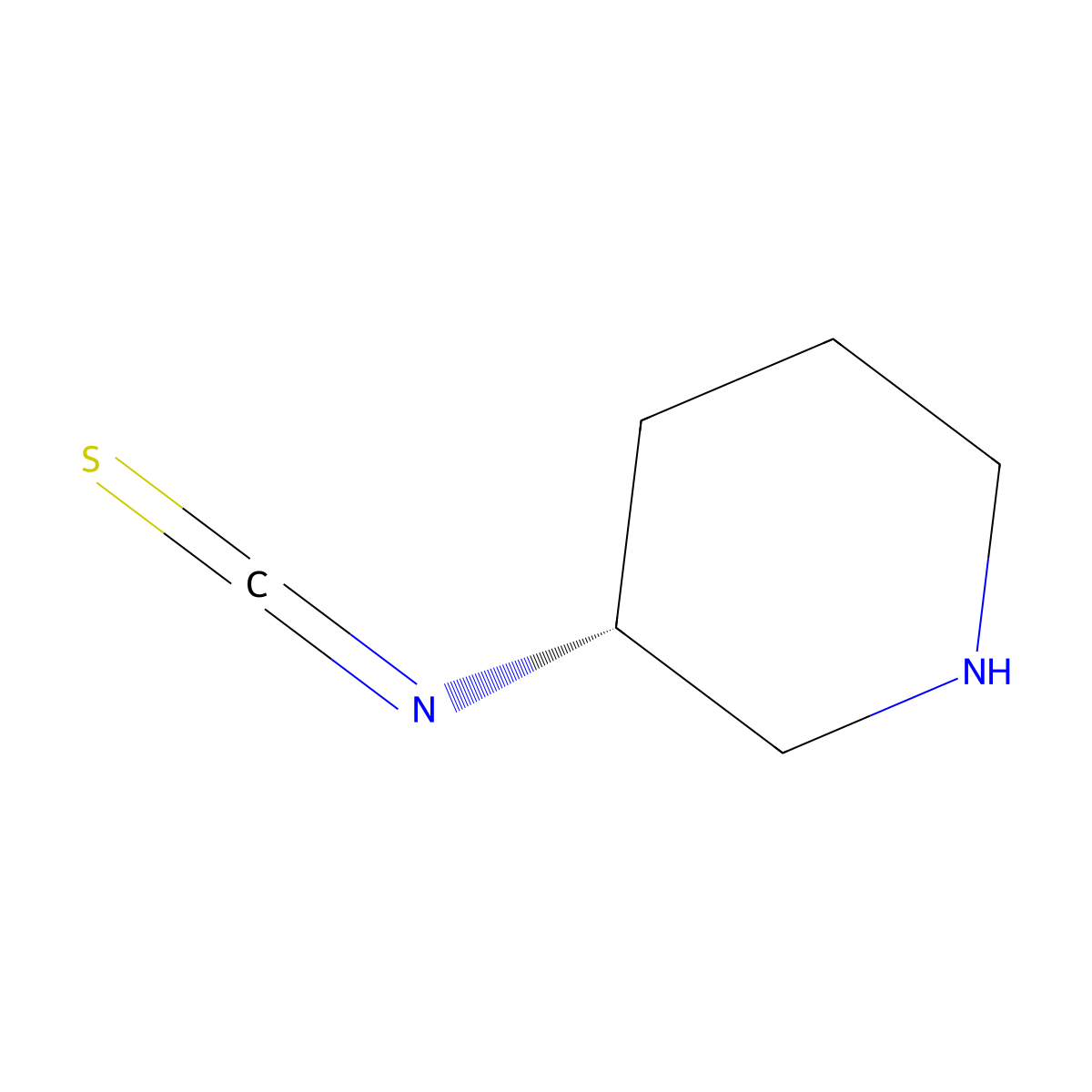 (3R)-3-isothiocyanatopiperidine molecular structure, CAS 2920084-21-3