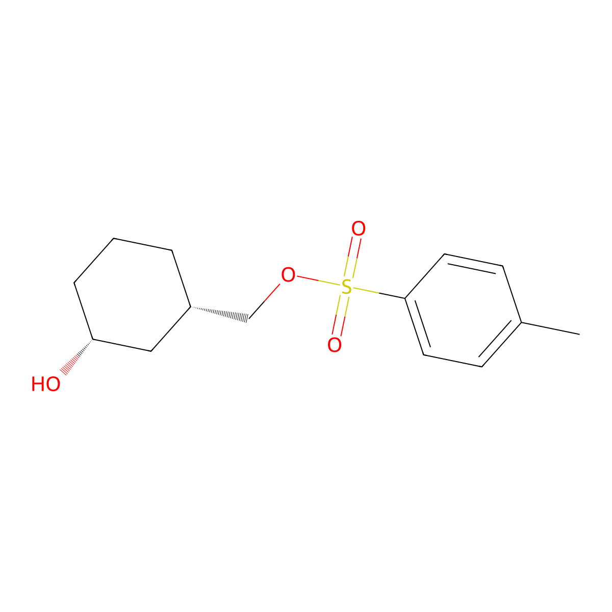 [(1S,3R)-3-hydroxycyclohexyl]methyl 4-methylbenzene-1-sulfonate molecular structure, CAS 2920084-26-8