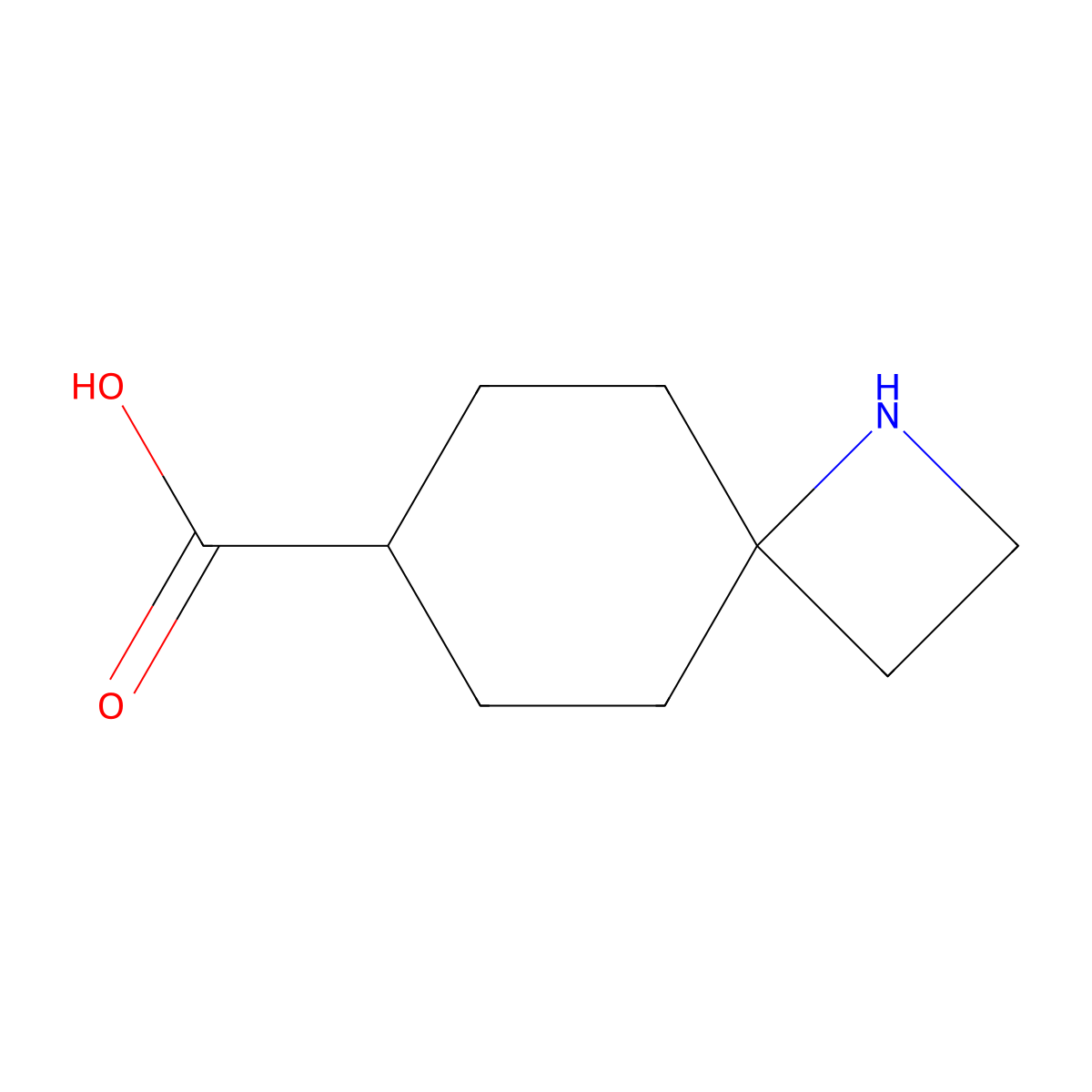 1-Azaspiro[3.5]nonane-7-carboxylic acid molecular structure, CAS 2920084-81-5