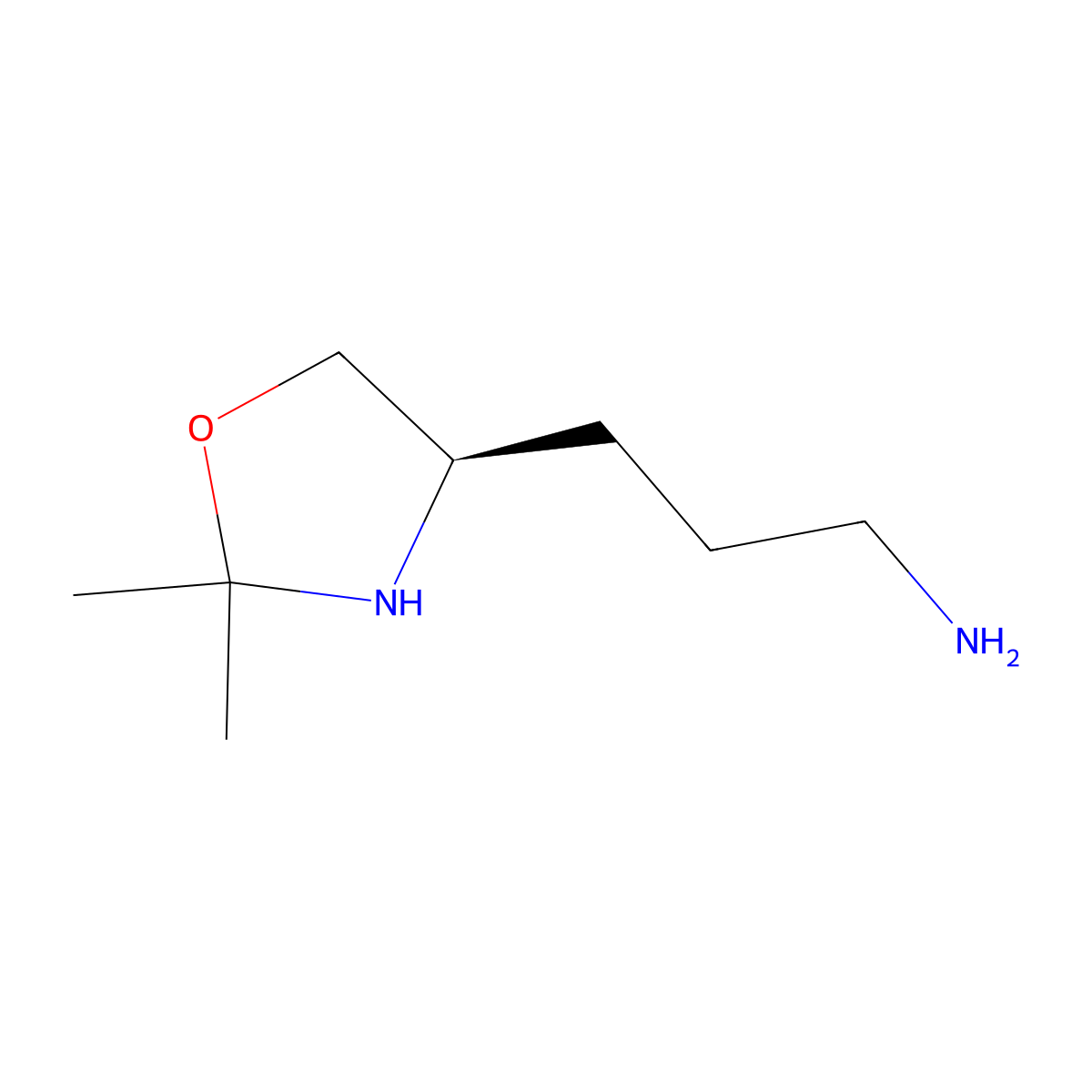 3-[(4R)-2,2-dimethyl-1,3-oxazolidin-4-yl]propan-1-amine molecular structure, CAS 2920084-82-6