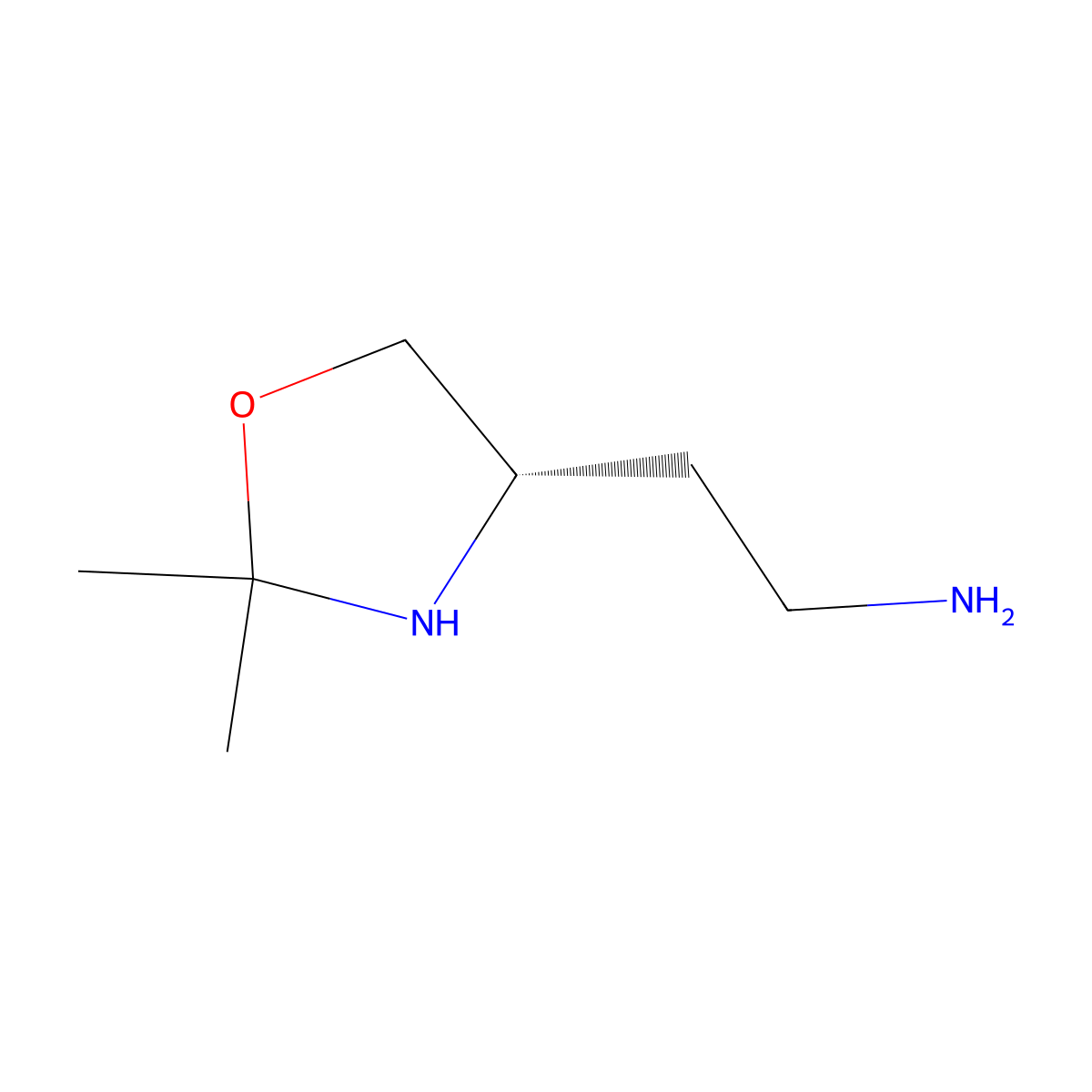2-[(4S)-2,2-dimethyl-1,3-oxazolidin-4-yl]ethan-1-amine molecular structure, CAS 2920085-40-9