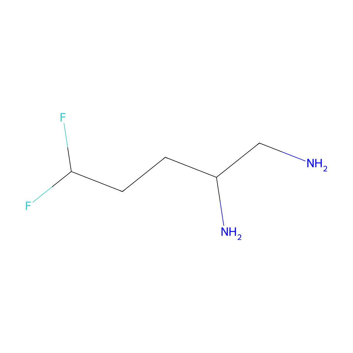 (2S)-5,5-difluoropentane-1,2-diamine molecular structure, CAS 2920085-68-1