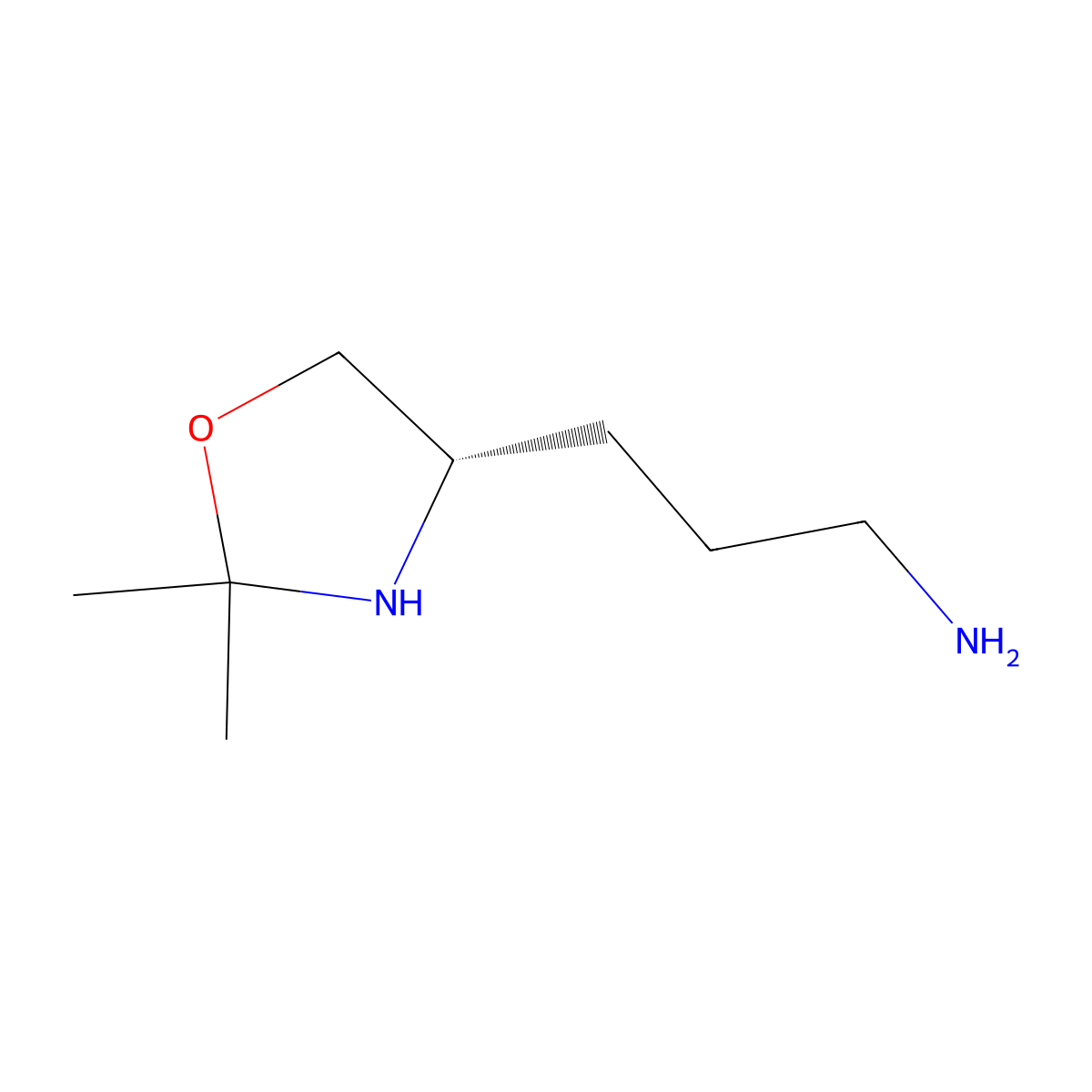 3-[(4S)-2,2-dimethyl-1,3-oxazolidin-4-yl]propan-1-amine molecular structure, CAS 2920085-86-3