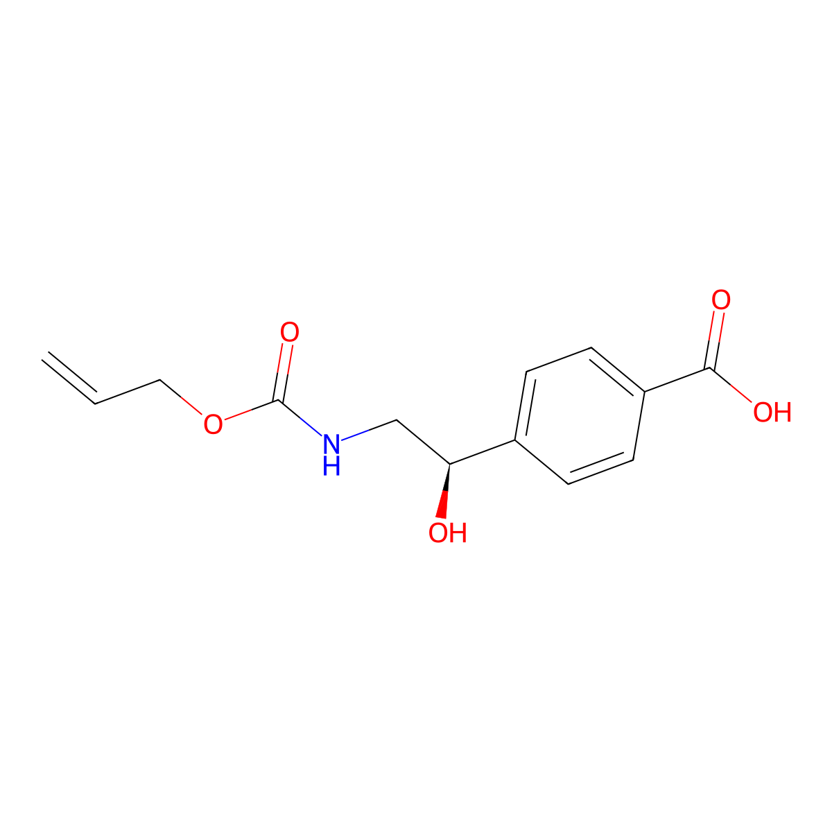 4-[(1R)-1-hydroxy-2-{[(prop-2-en-1-yloxy)carbonyl]amino}ethyl]benzoic acid molecular structure, CAS 2920086-06-0