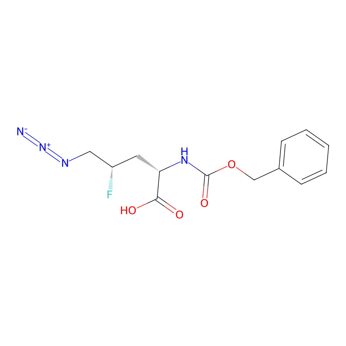 (2S,4S)-5-azido-2-{[(benzyloxy)carbonyl]amino}-4-fluoropentanoic acid molecular structure, CAS 2920086-24-2