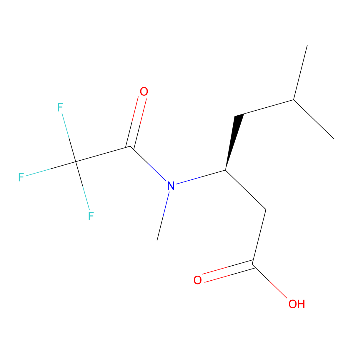 (3S)-5-methyl-3-(2,2,2-trifluoro-N-methylacetamido)hexanoic acid molecular structure, CAS 2920087-10-9