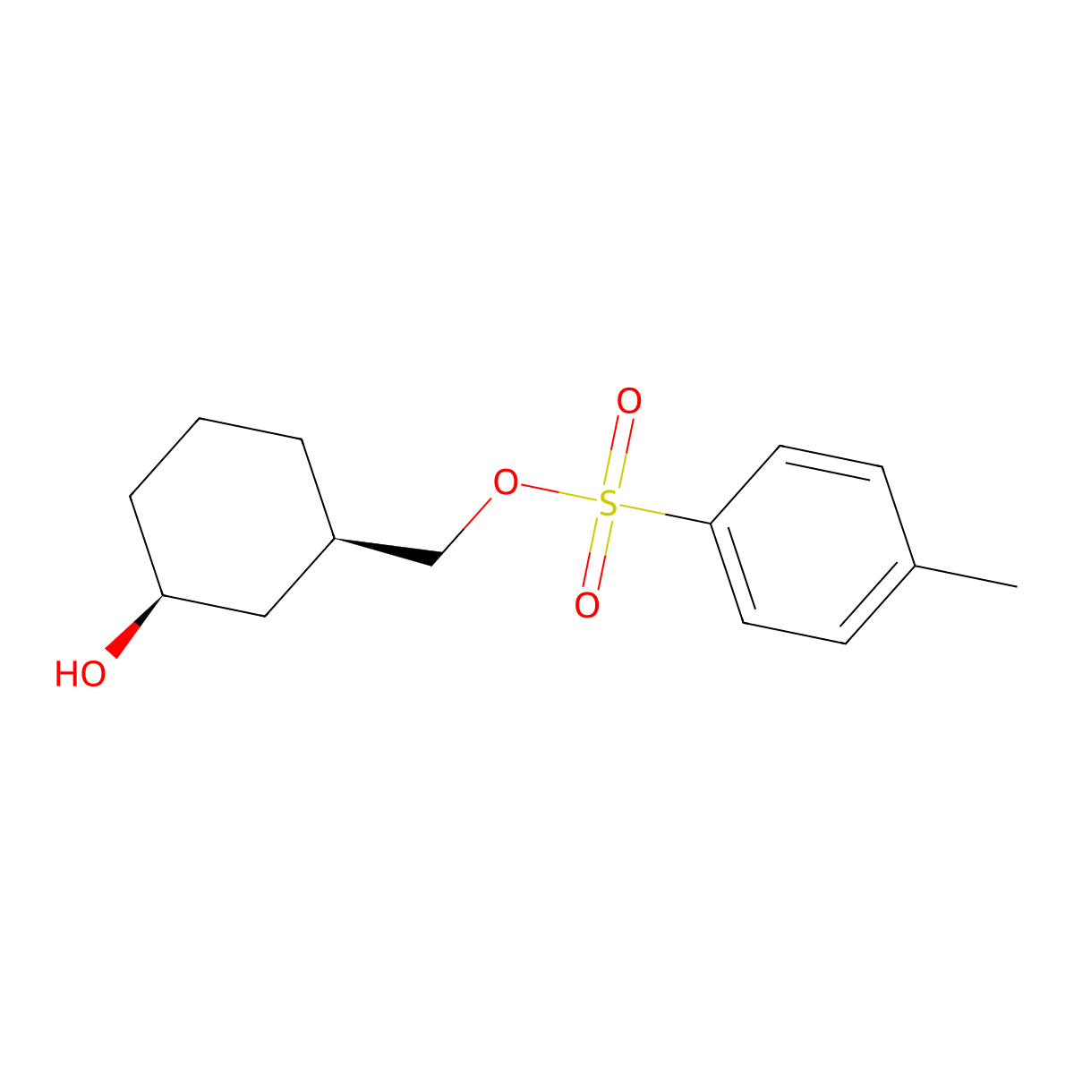 [(1R,3S)-3-hydroxycyclohexyl]methyl 4-methylbenzene-1-sulfonate molecular structure, CAS 2920087-22-3