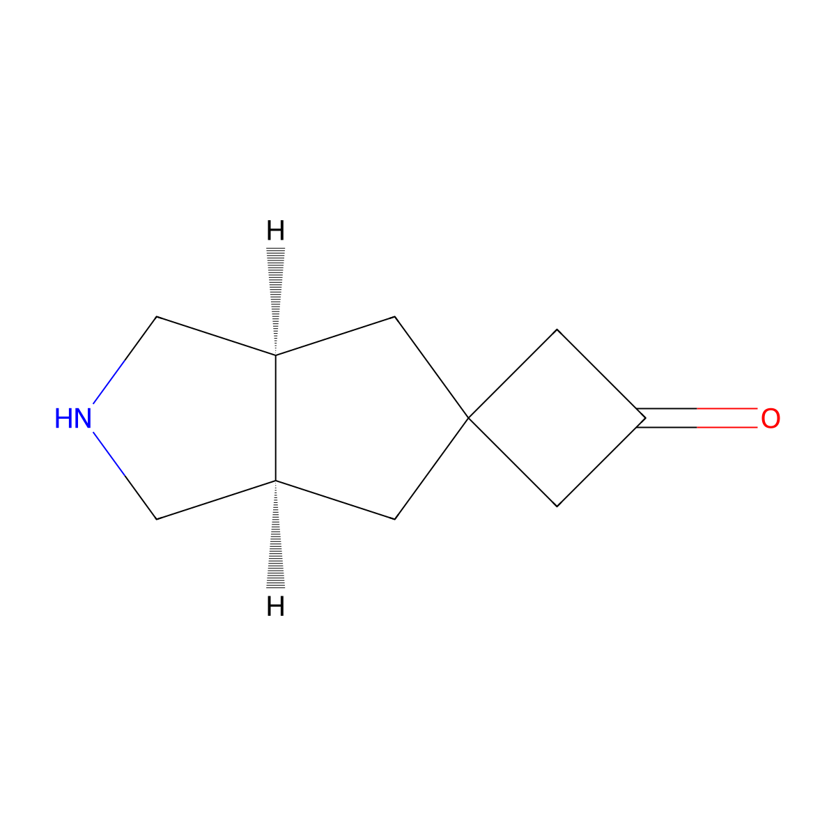 (3'aR,6'aS)-hexahydro-1'H-spiro[cyclobutane-1,5'-cyclopenta[c]pyrrol]-3-one molecular structure, CAS 2920087-52-9
