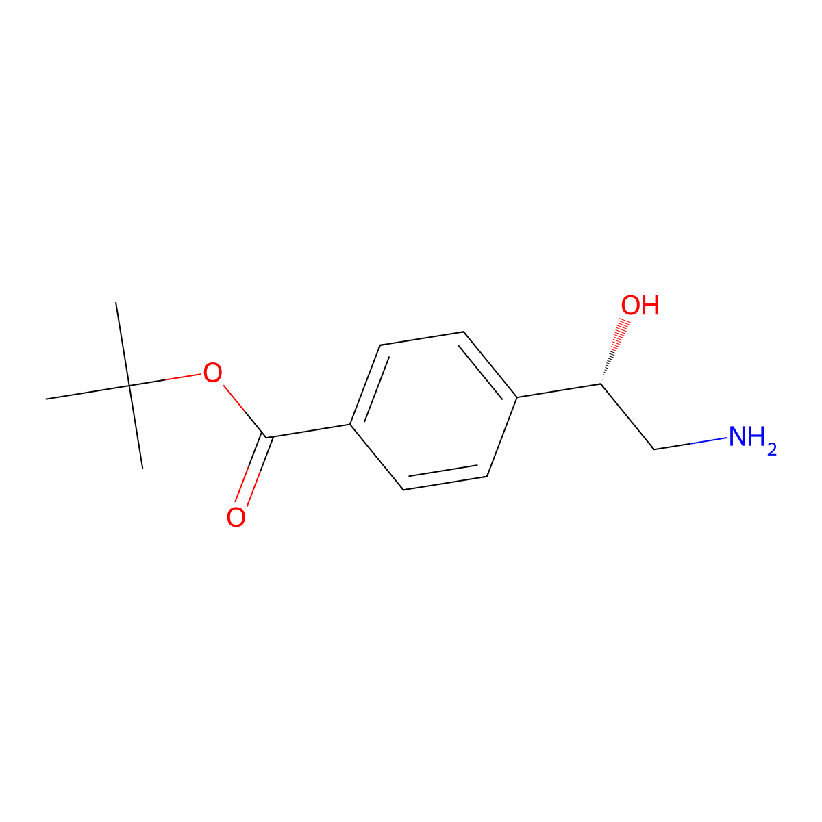 tert-butyl 4-[(1S)-2-amino-1-hydroxyethyl]benzoate molecular structure, CAS 2920087-55-2