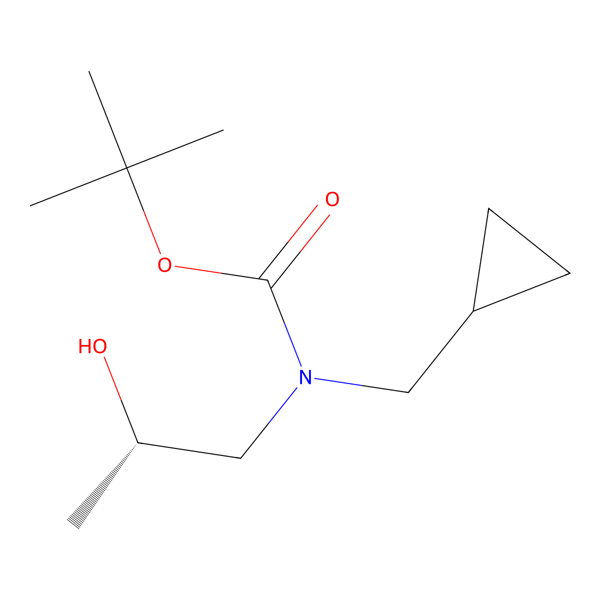 tert-butyl N-(cyclopropylmethyl)-N-[(2S)-2-hydroxypropyl]carbamate molecular structure, CAS 2920087-57-4