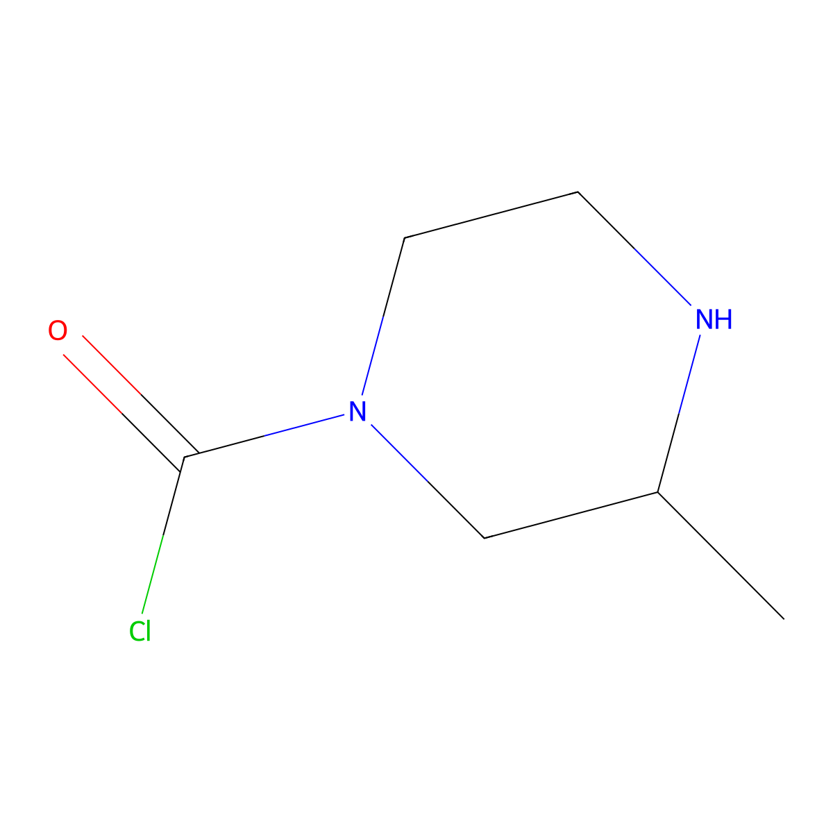 (3S)-3-methylpiperazine-1-carbonyl chloride molecular structure, CAS 2920087-76-7