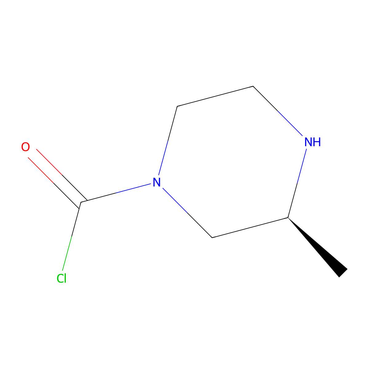 (3S)-3-methylpiperazine-1-carbonyl chloride molecular structure, CAS 2920087-76-7