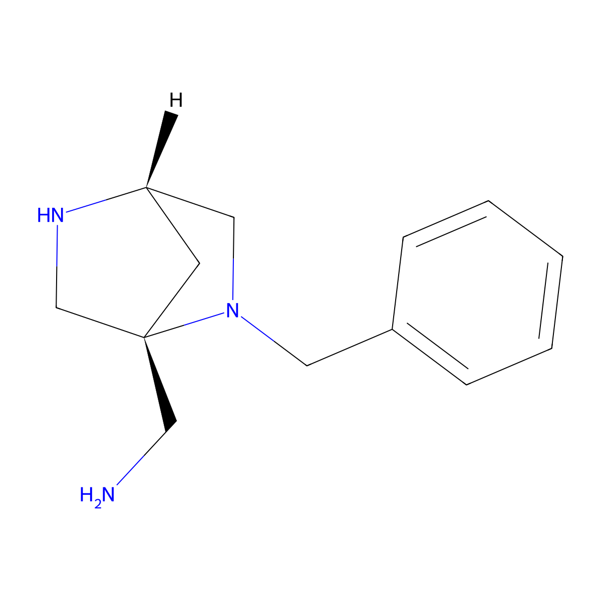 1-[(1R,4S)-2-benzyl-2,5-diazabicyclo[2.2.1]heptan-1-yl]methanamine molecular structure, CAS 2920087-93-8