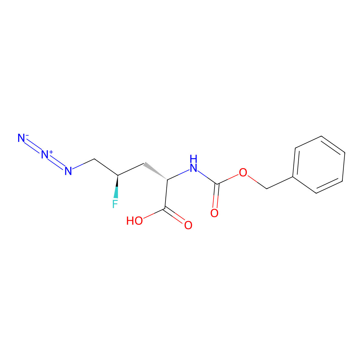 (2S,4R)-5-azido-2-{[(benzyloxy)carbonyl]amino}-4-fluoropentanoic acid molecular structure, CAS 2920088-14-6
