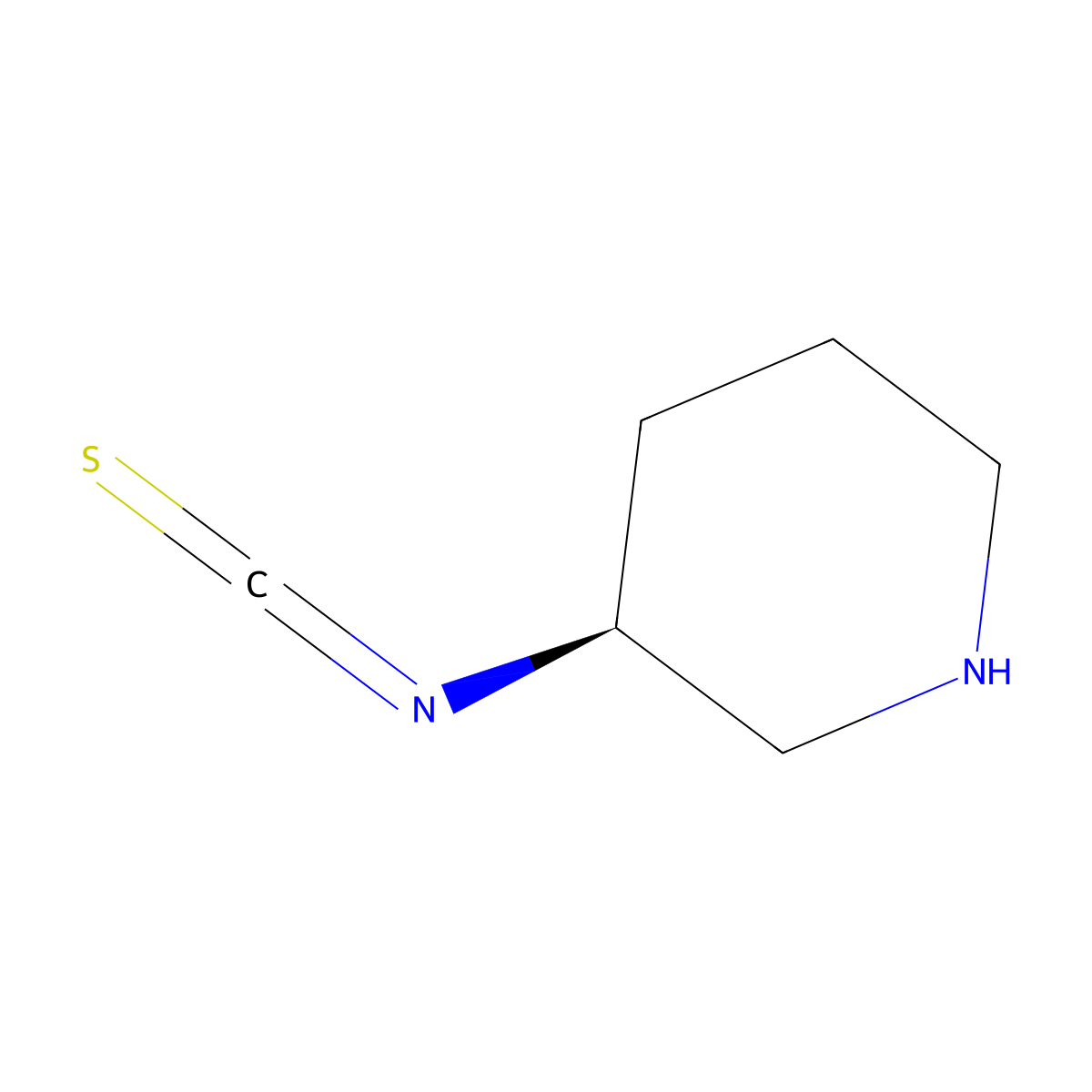 (3S)-3-isothiocyanatopiperidine molecular structure, CAS 2920088-24-8