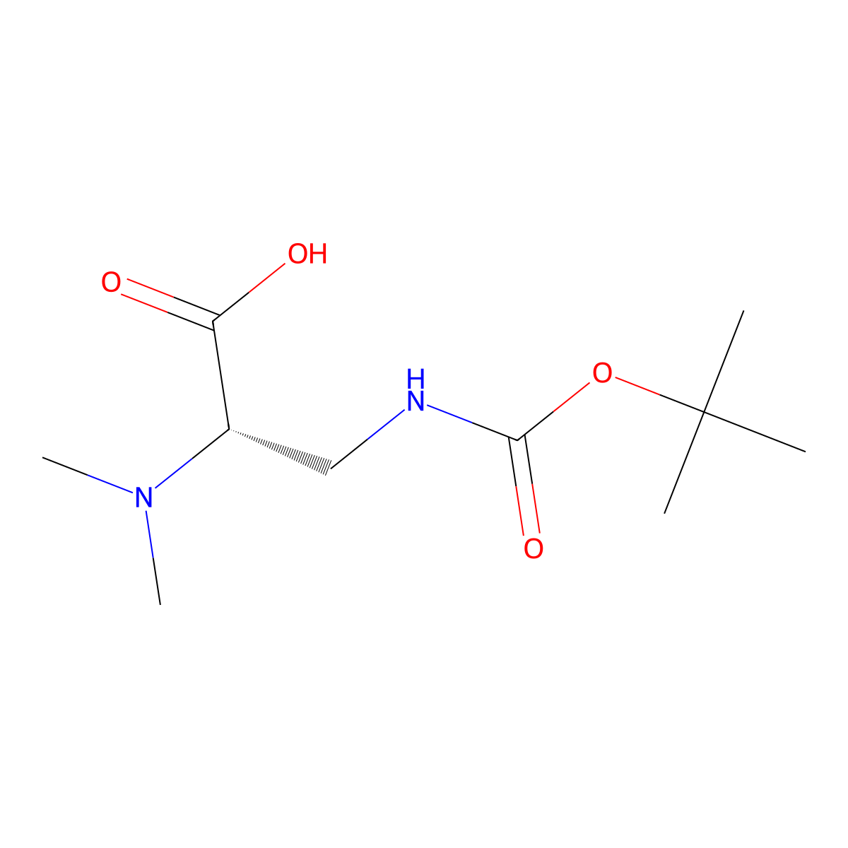 (2S)-3-{[(tert-butoxy)carbonyl]amino}-2-(dimethylamino)propanoic acid molecular structure, CAS 2920089-17-2
