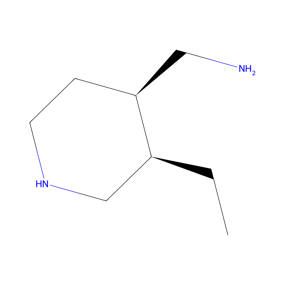 1-[(3R,4R)-3-ethylpiperidin-4-yl]methanamine molecular structure, CAS 2920089-22-9