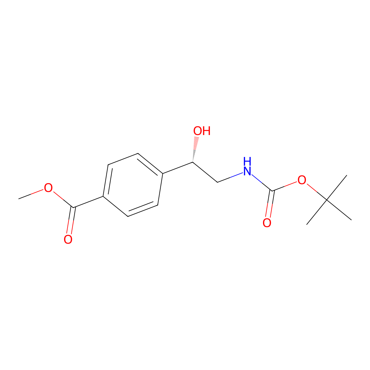 methyl 4-[(1S)-2-{[(tert-butoxy)carbonyl]amino}-1-hydroxyethyl]benzoate molecular structure, CAS 2920089-24-1