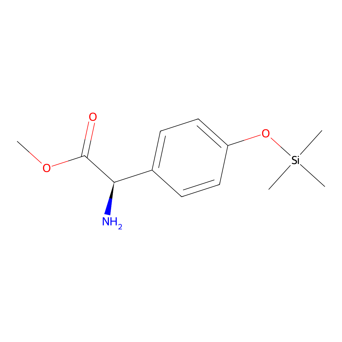 methyl (2R)-2-amino-2-{4-[(trimethylsilyl)oxy]phenyl}acetate molecular structure, CAS 2920089-31-0