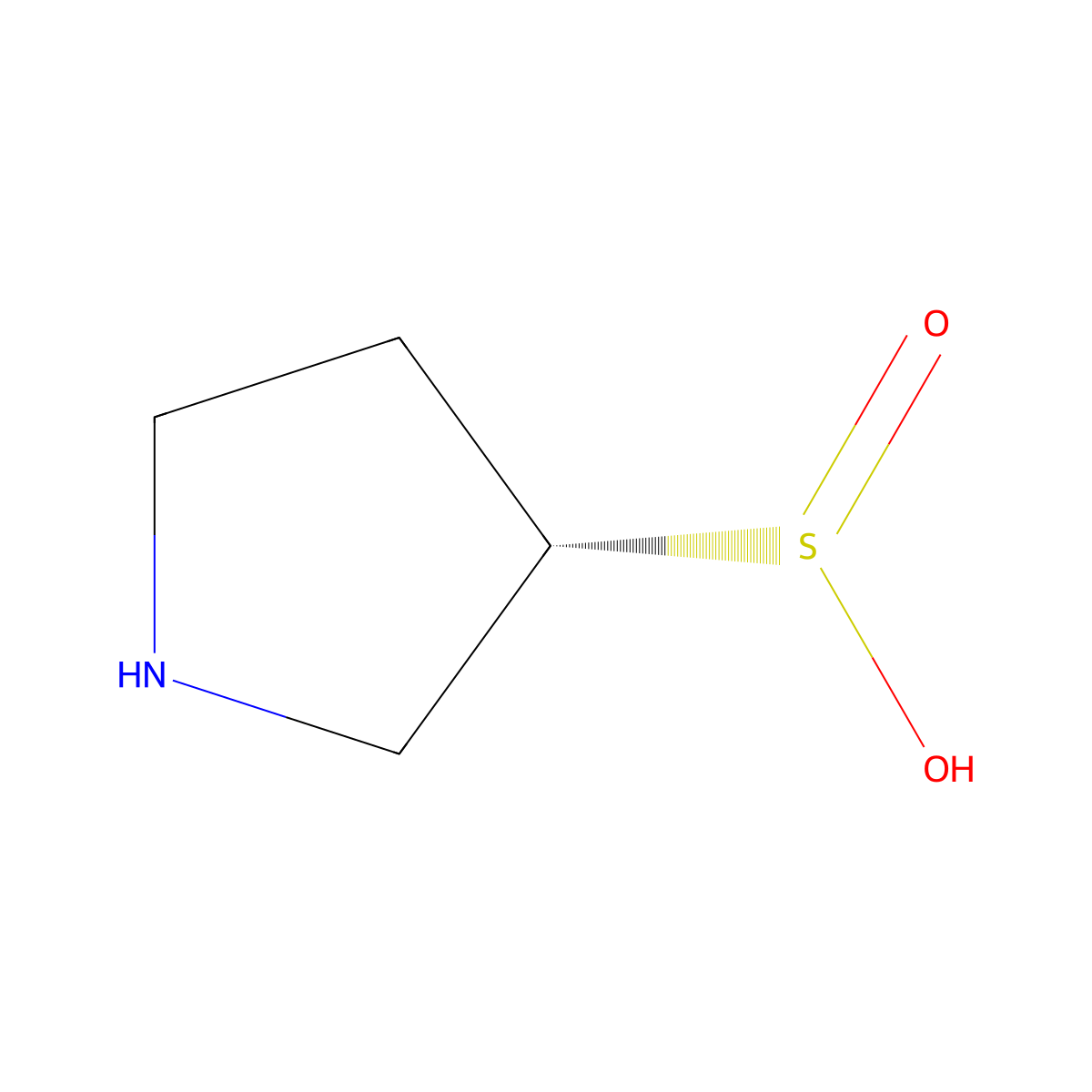 (3S)-pyrrolidine-3-sulfinic acid molecular structure, CAS 2920113-77-3