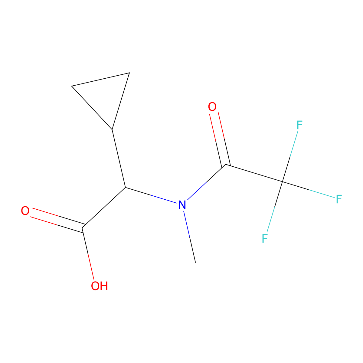 2-cyclopropyl-2-(2,2,2-trifluoro-N-methylacetamido)acetic acid molecular structure, CAS 2920116-89-6