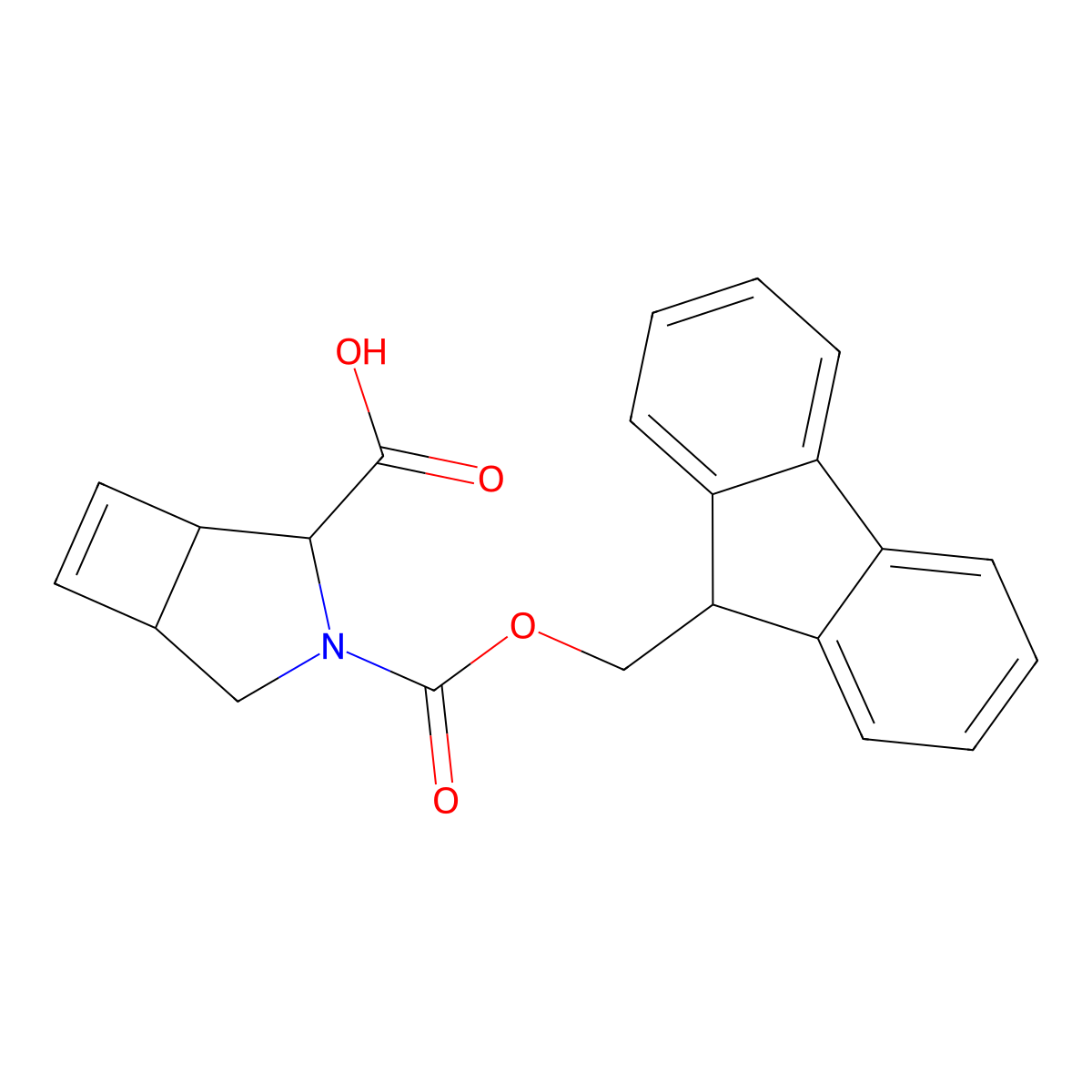 3-{[(9H-fluoren-9-yl)methoxy]carbonyl}-3-azabicyclo[3.2.0]hept-6-ene-2-carboxylic acid molecular structure, CAS 2920116-91-0