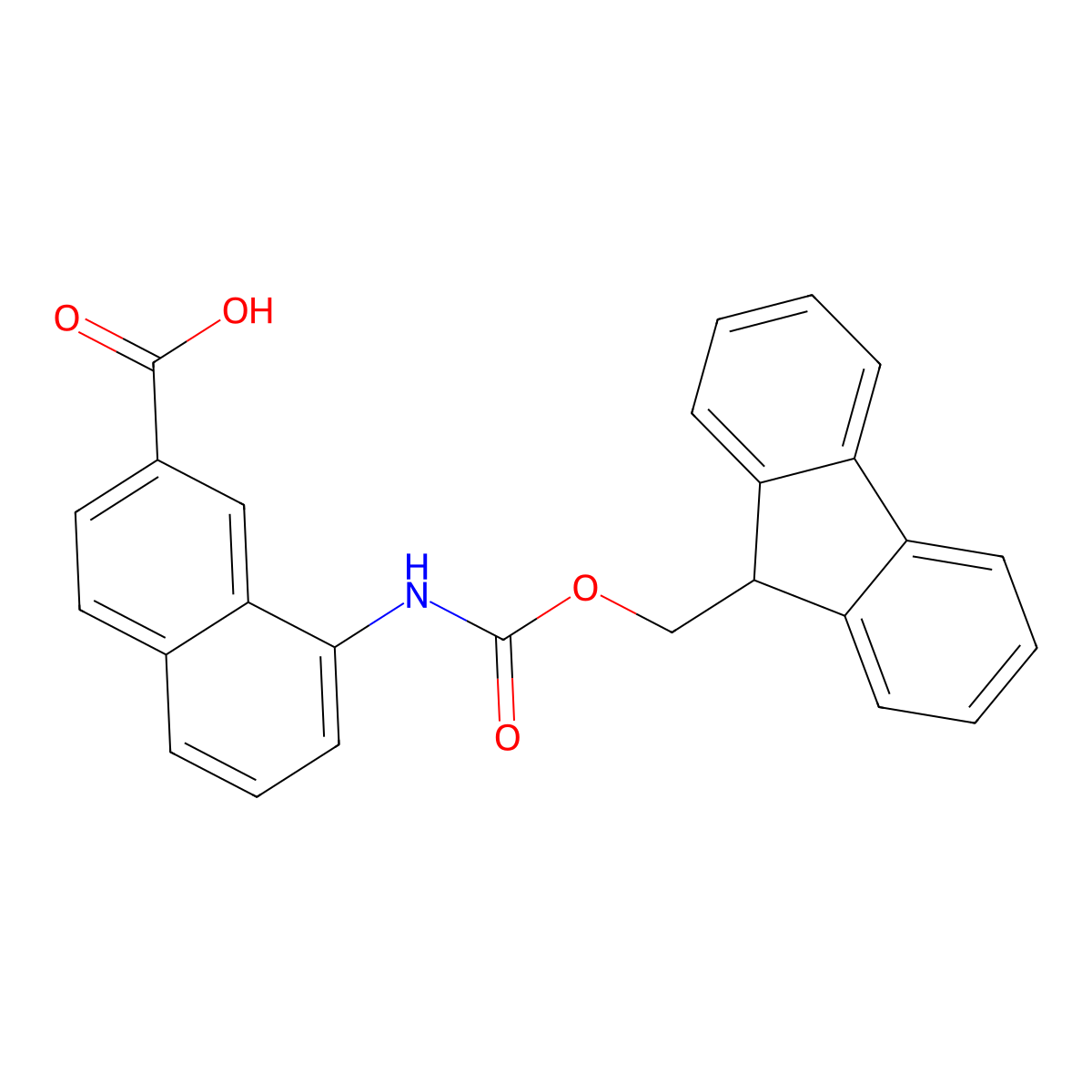 8-({[(9H-fluoren-9-yl)methoxy]carbonyl}amino)naphthalene-2-carboxylic acid molecular structure, CAS 2920116-92-1