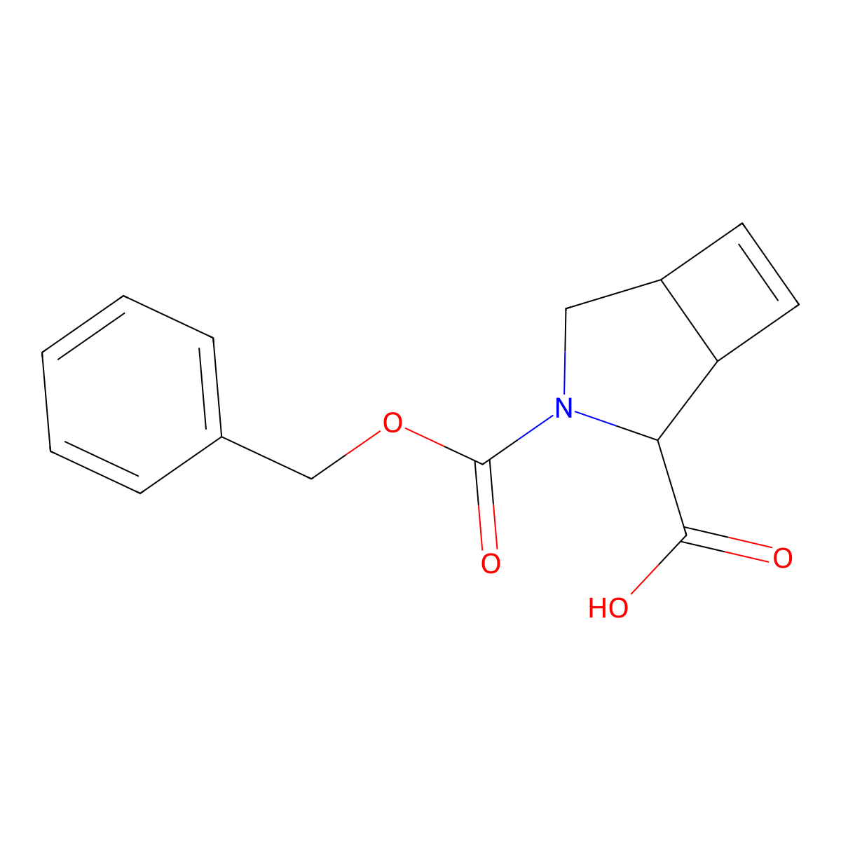 3-[(Benzyloxy)carbonyl]-3-azabicyclo[3.2.0]hept-6-ene-2-carboxylic acid molecular structure, CAS 2920117-12-8