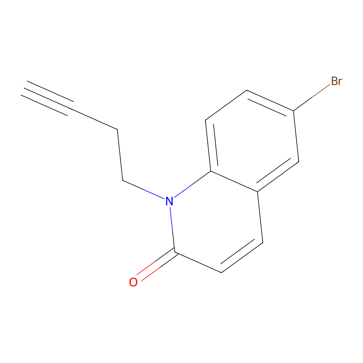 6-Bromo-1-(but-3-yn-1-yl)-1,2-dihydroquinolin-2-one molecular structure, CAS 2920117-67-3