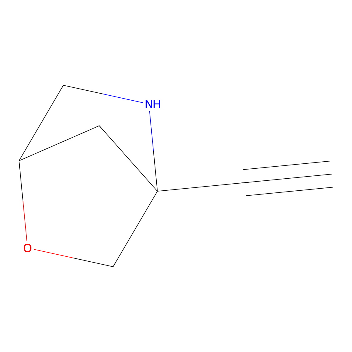 4-Ethynyl-2-oxa-5-azabicyclo[2.2.1]heptane molecular structure, CAS 2920117-87-7