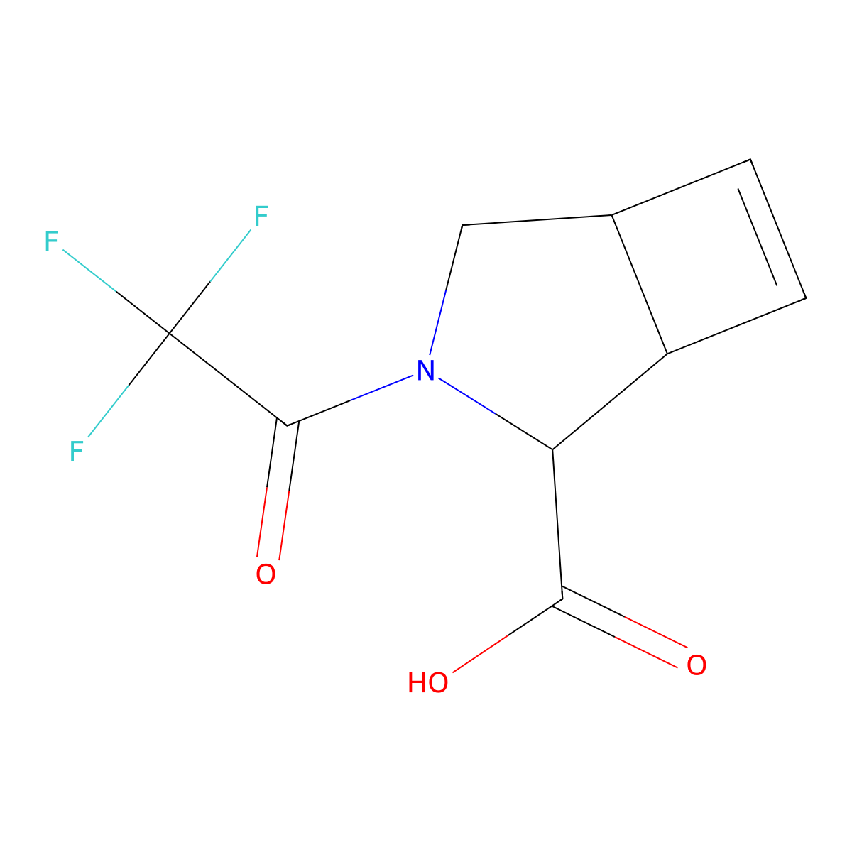 3-(2,2,2-Trifluoroacetyl)-3-azabicyclo[3.2.0]hept-6-ene-2-carboxylic acid molecular structure, CAS 2920117-89-9