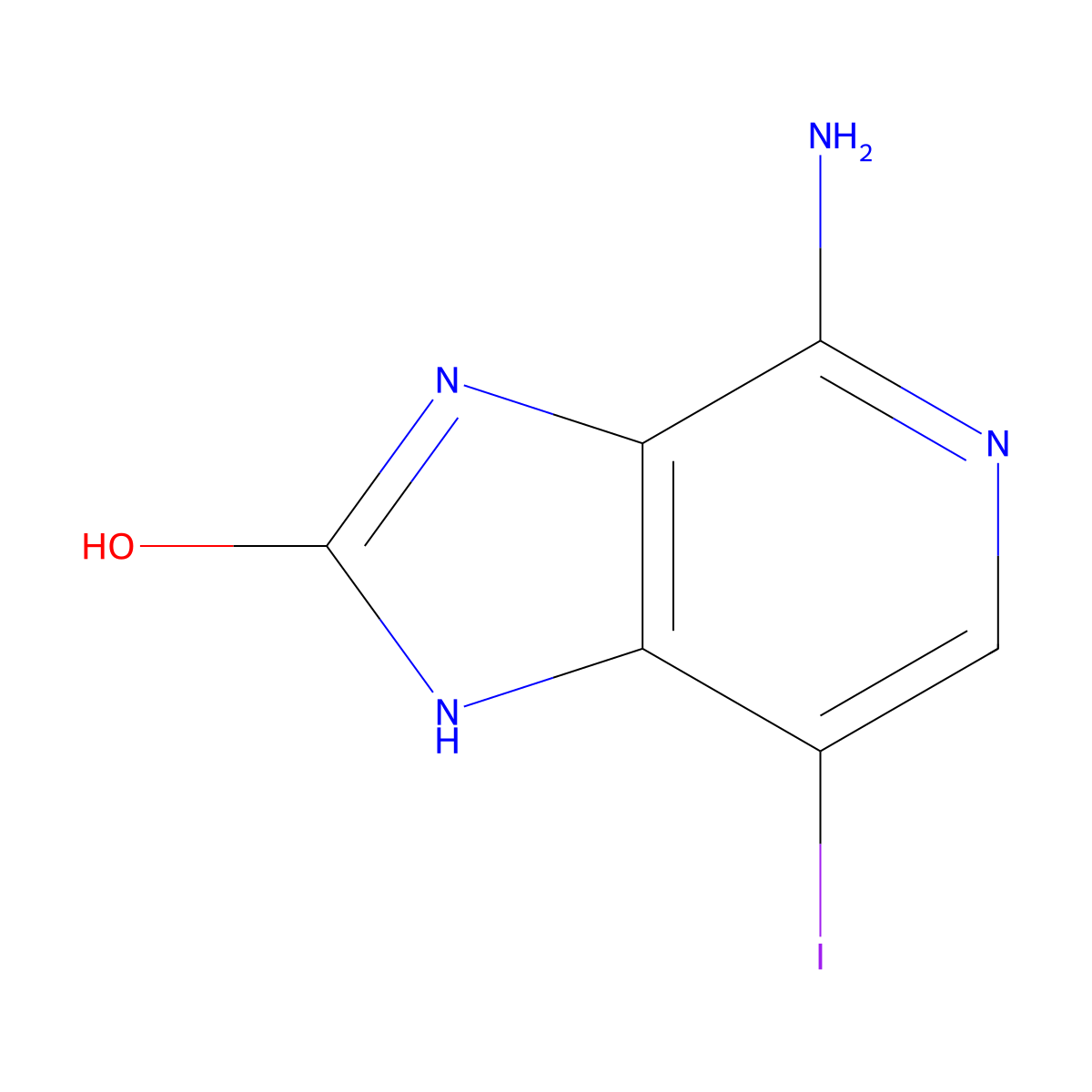 4-amino-7-iodo-1H-imidazo[4,5-c]pyridin-2-ol molecular structure, CAS 2920118-20-1