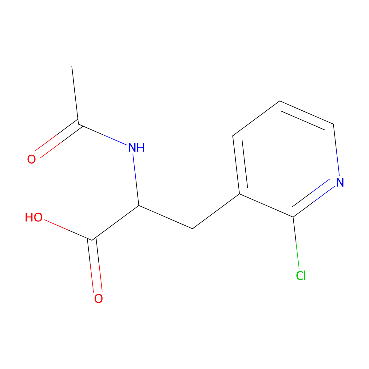 3-(2-Chloropyridin-3-yl)-2-acetamidopropanoic acid molecular structure, CAS 2920127-16-6