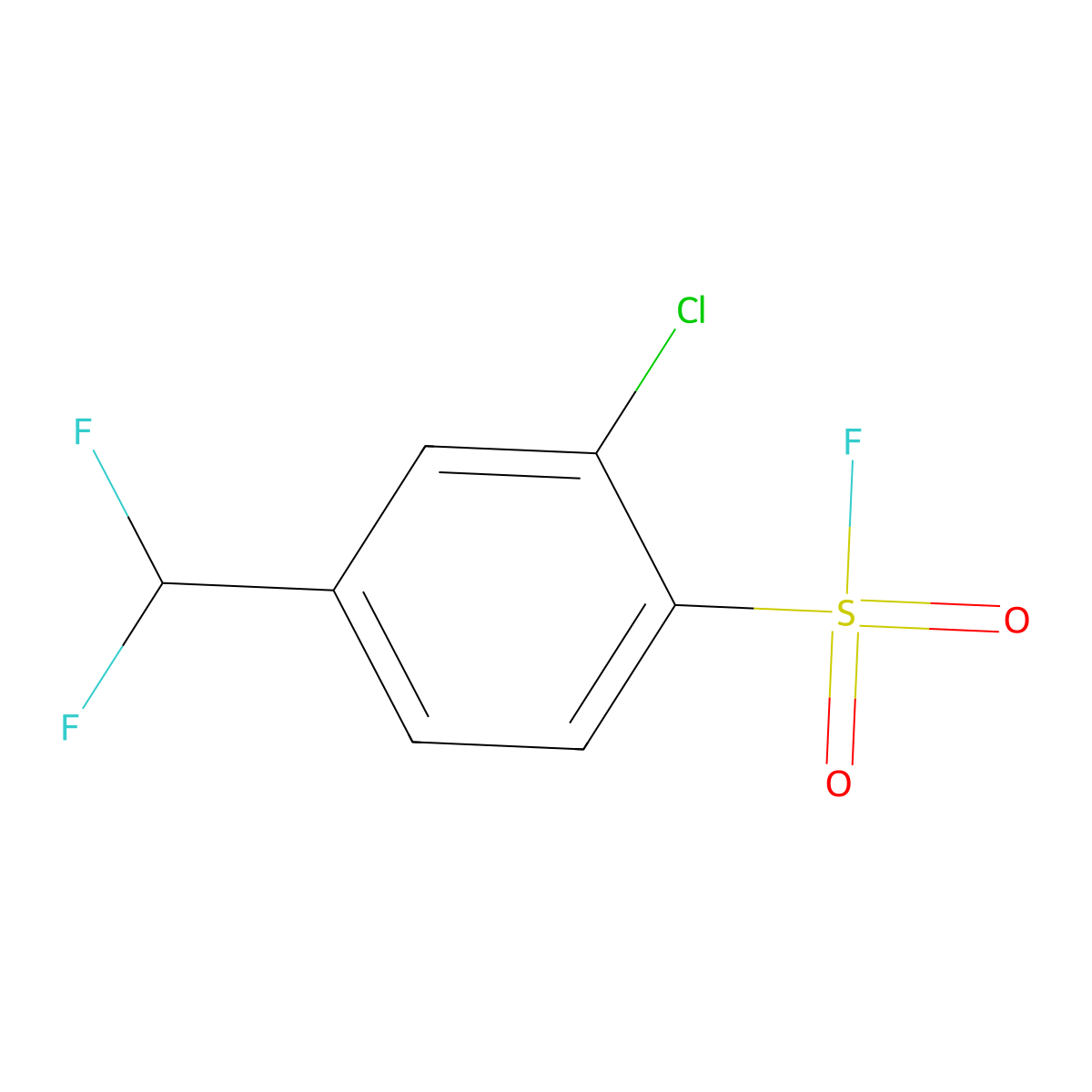 2-Chloro-4-(difluoromethyl)benzene-1-sulfonyl fluoride molecular structure, CAS 2920127-59-7