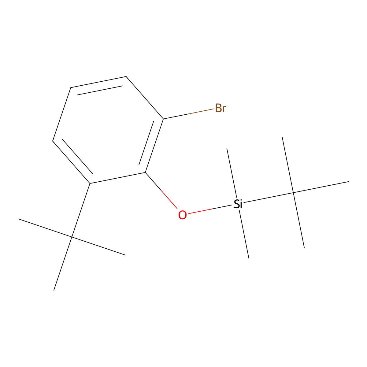 (2-Bromo-6-tert-butylphenoxy)(tert-butyl)dimethylsilane molecular structure, CAS 2920128-25-0