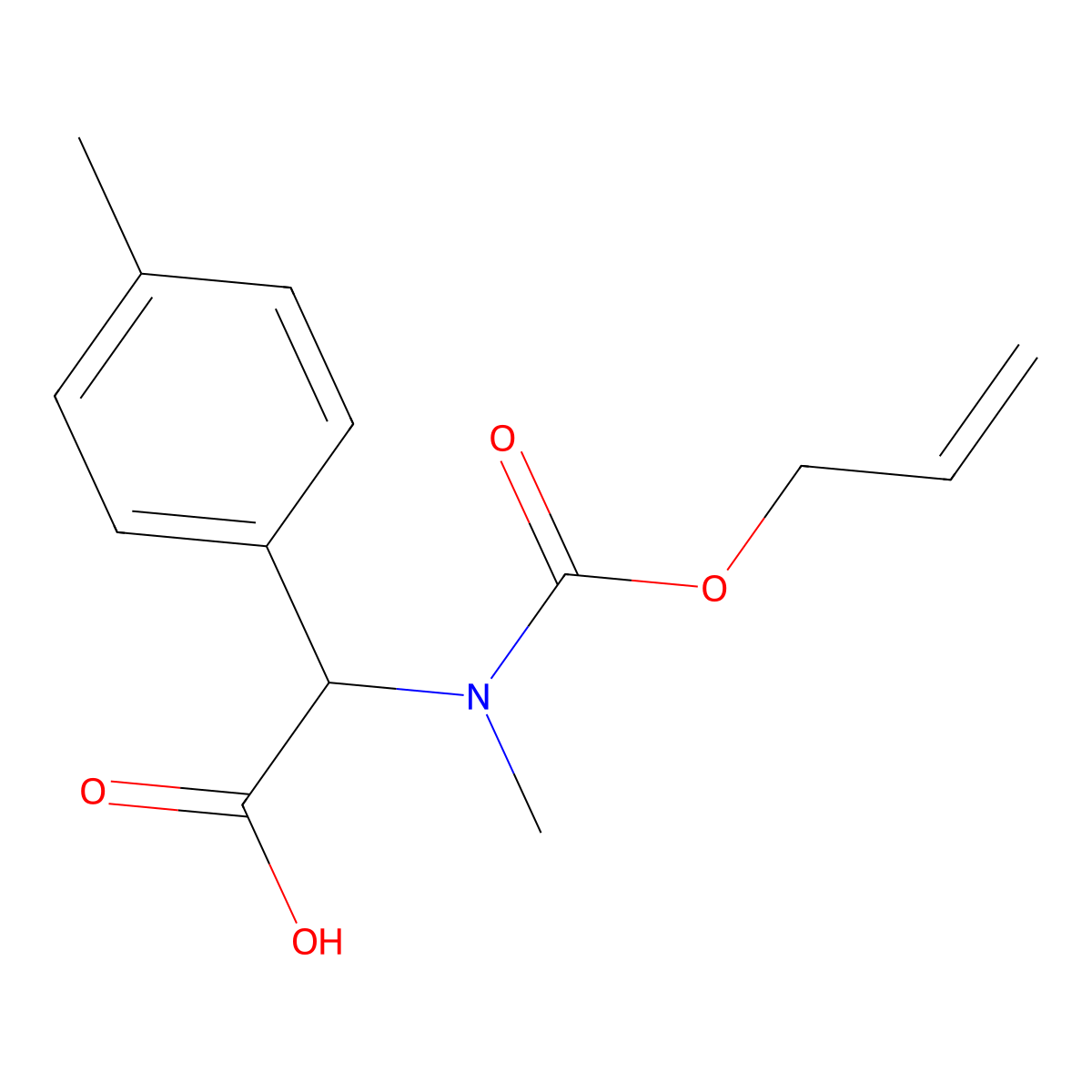 2-{Methyl[(prop-2-en-1-yloxy)carbonyl]amino}-2-(4-methylphenyl)acetic acid molecular structure, CAS 2920130-05-6