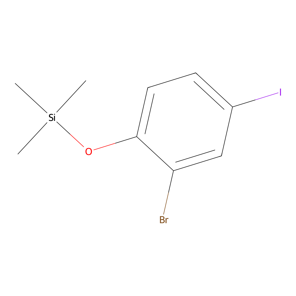 (2-Bromo-4-iodophenoxy)trimethylsilane molecular structure, CAS 2920130-32-9